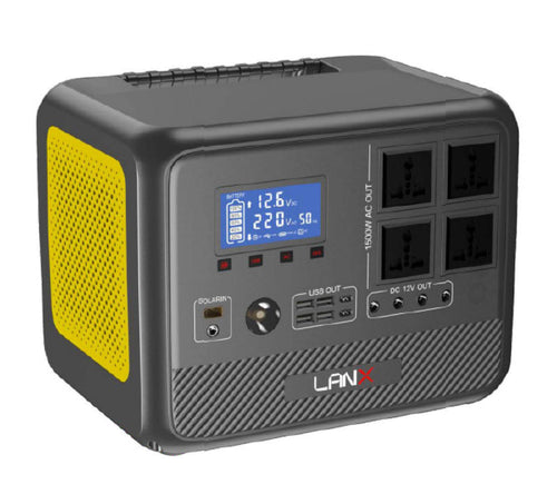 Harmony Star 1152Wh Portable Power Station, 1500W Rated Power, Camping LiFePO4 Battery Solar Generator for Home Backup, Outdoor Emergency, RV, Van, fishing