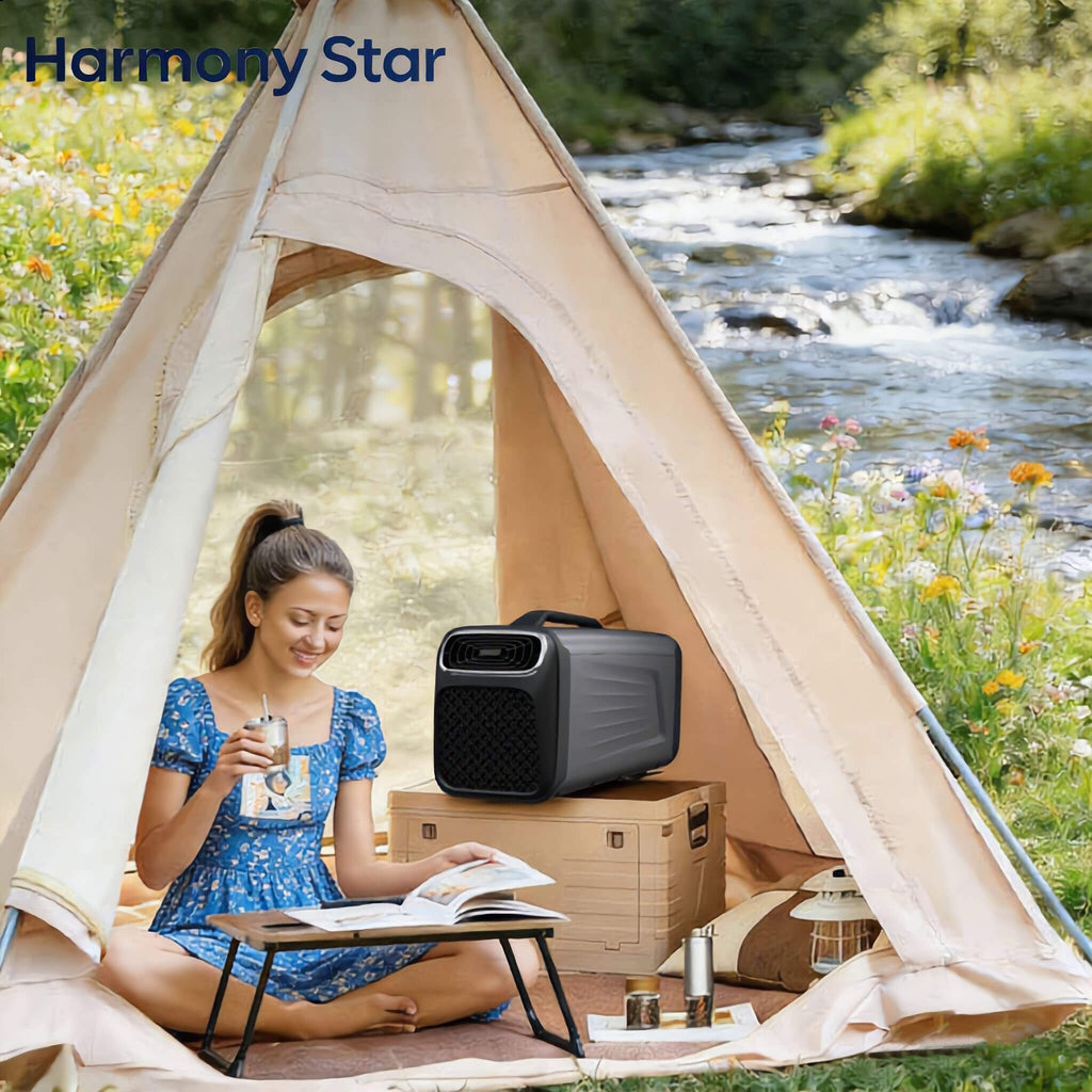Harmony Star Portable Air Conditioner for Camping Outdoor and Indoor Use,  Fast Cooling Capacity for Tent AC，Quiet Air conditoning For Small Rooms