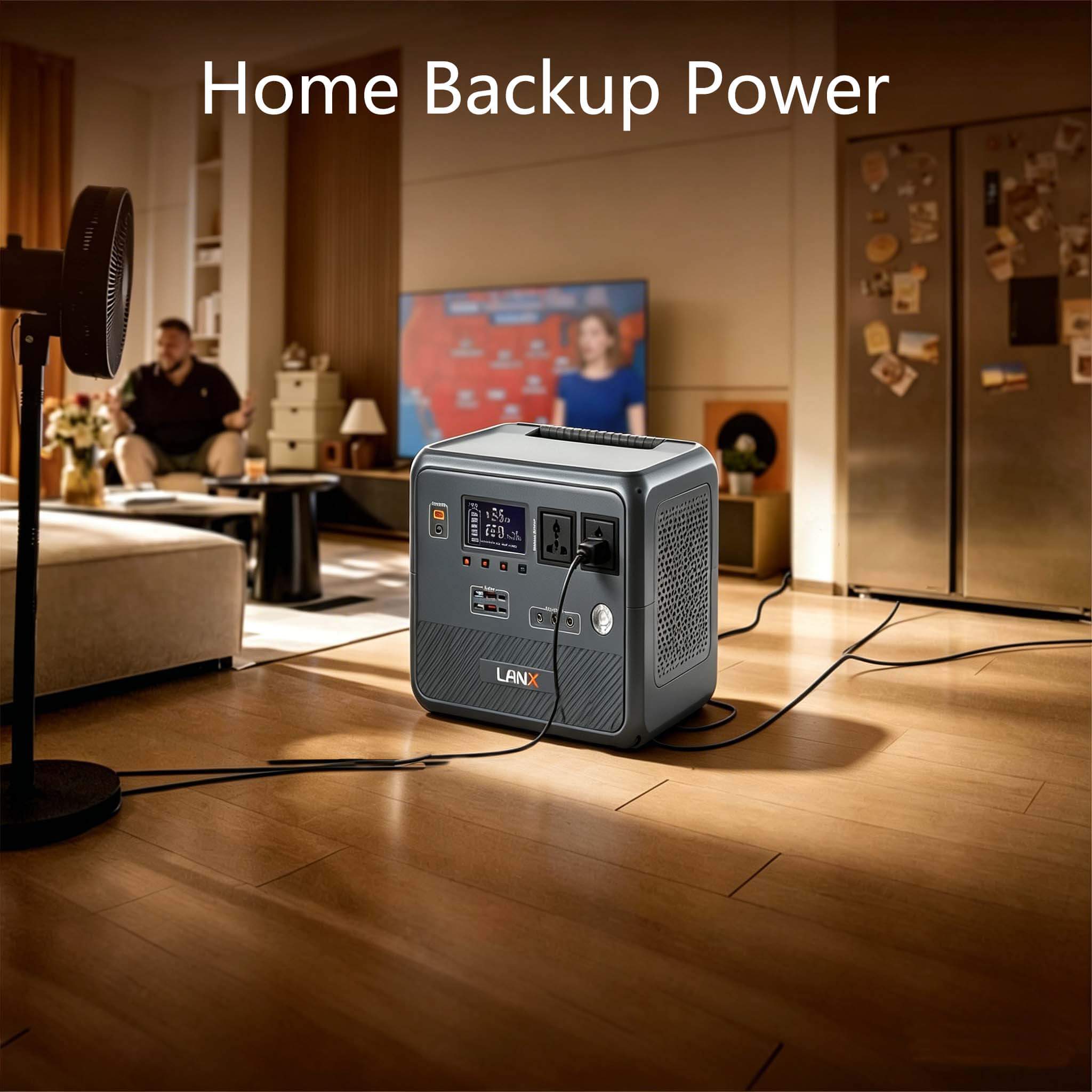 Harmony Star 768Wh Portable Power Station, 1000W Rated Power, Camping LiFePO4 Battery, Solar Generator for Home Backup, Outdoor Emergency, RV, Van, fishing