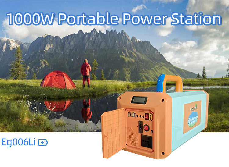 Harmony Star 1280Wh Portable Power Station, 1000W Rated Power, Camping Lithium Battery Solar Generator for Home Backup, Outdoor Emergency, RV, Van, fishing
