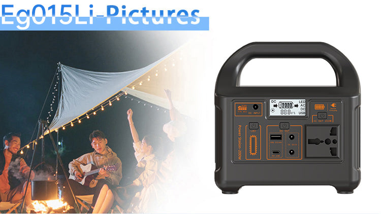 Harmony Star 153.6Wh Portable Power Station, 200W Rated Power, Camping Lithium Battery Solar Generator for Home Backup, Outdoor Emergency, RV, Van, Hunting