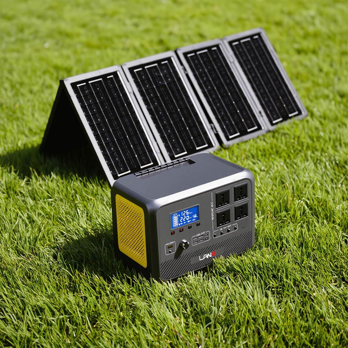 Harmony Star 1152Wh Portable Power Station, 1500W Rated Power, Camping LiFePO4 Battery Solar Generator for Home Backup, Outdoor Emergency, RV, Van, fishing