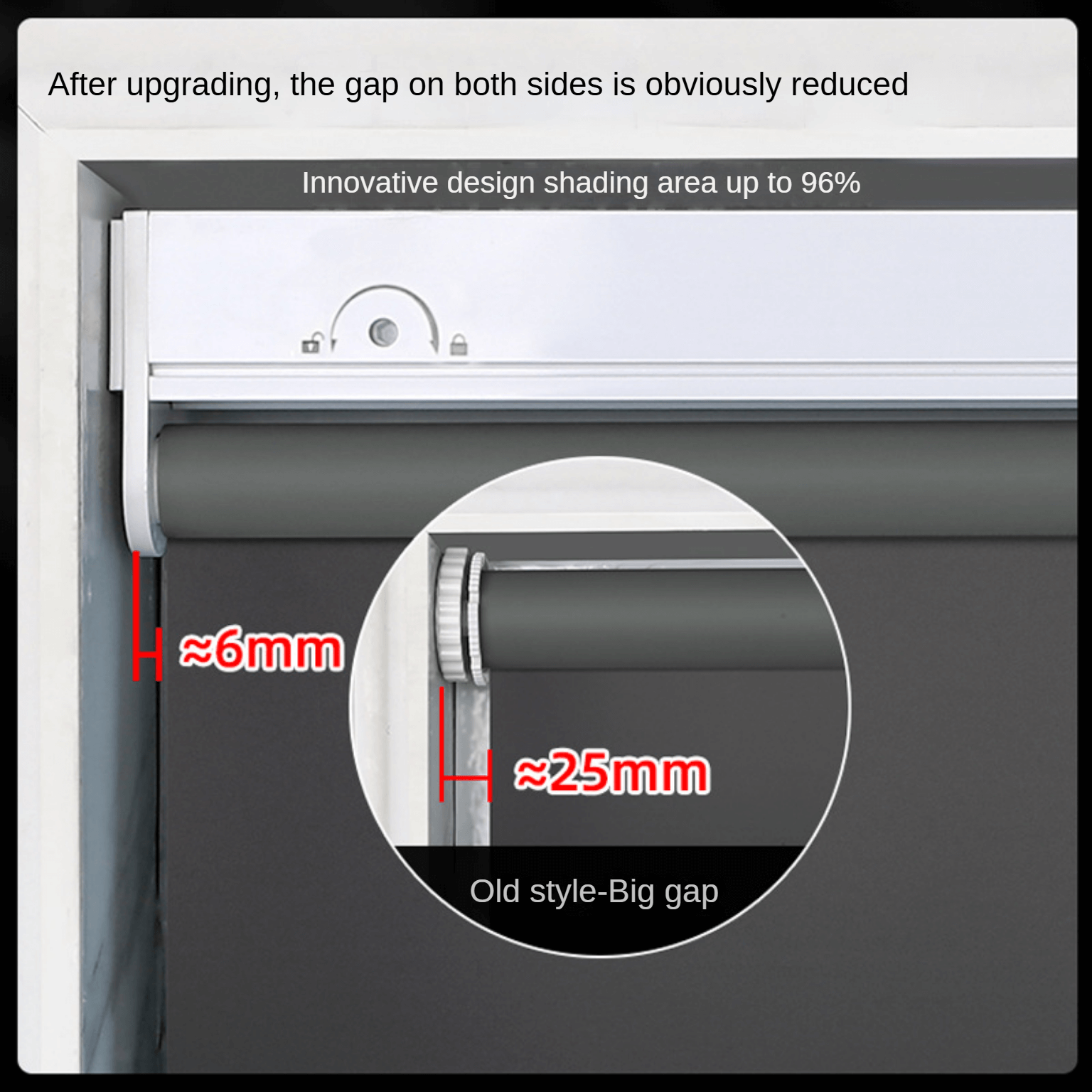 No Drill Motorized Blinds with Remote, Blackout Automatic Blinds with Solar Panel, Cordless Smart Electric Roller Shades for Windows