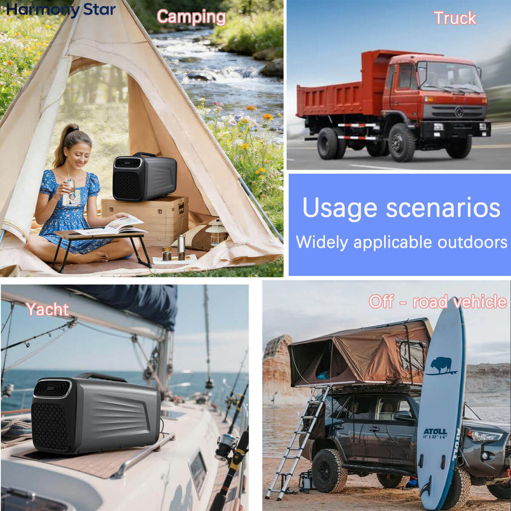 Harmony Star Portable Air Conditioner for Camping Outdoor and Indoor Use,  Fast Cooling Capacity for Tent AC，Quiet Air conditoning For Small Rooms