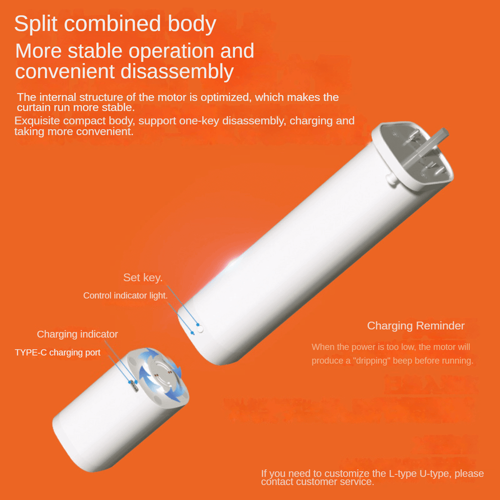 Custom  Motorized  Curtains Rechargeable Waterproof Fabric Blackout Shade