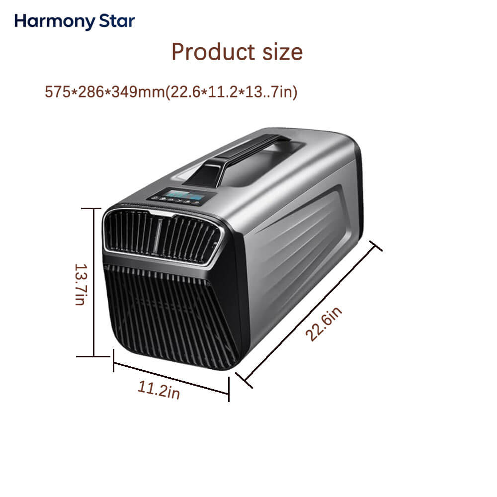 Harmony Star Portable Air Conditioner for Camping Outdoor and Indoor Use, 5200BTU Fast Cooling Capacity for Tent AC，Quiet Air conditoning For Small Rooms
