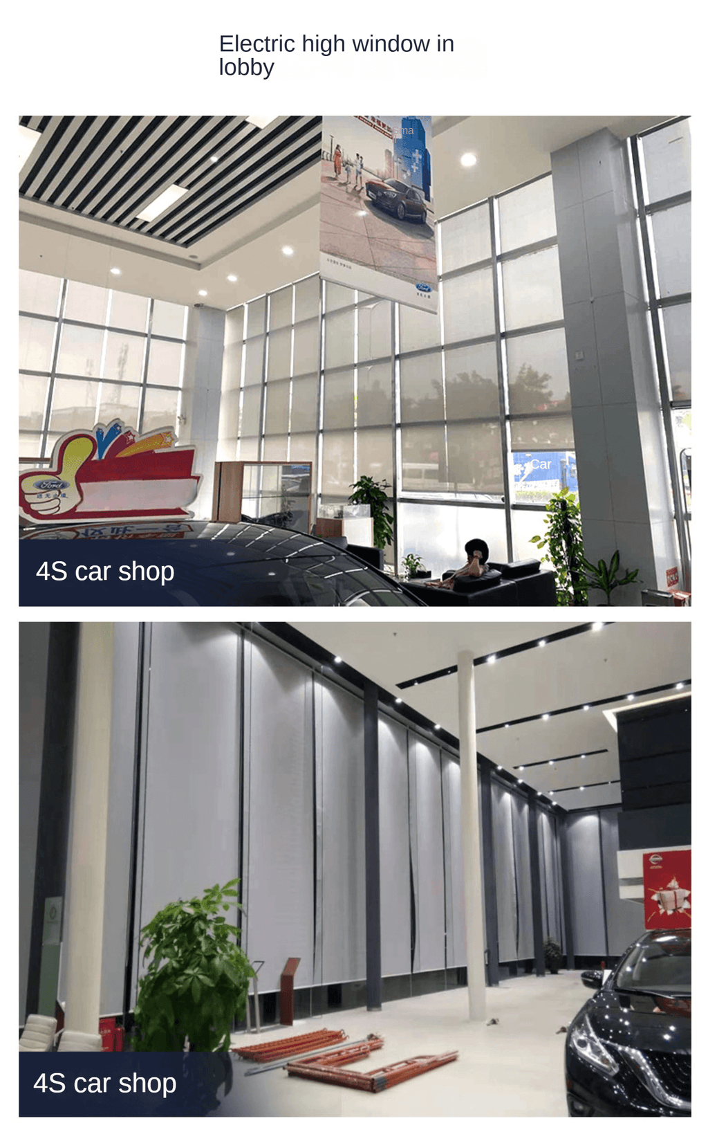 Motorized Windproof  Roller Blind Wind-Resistant Shades