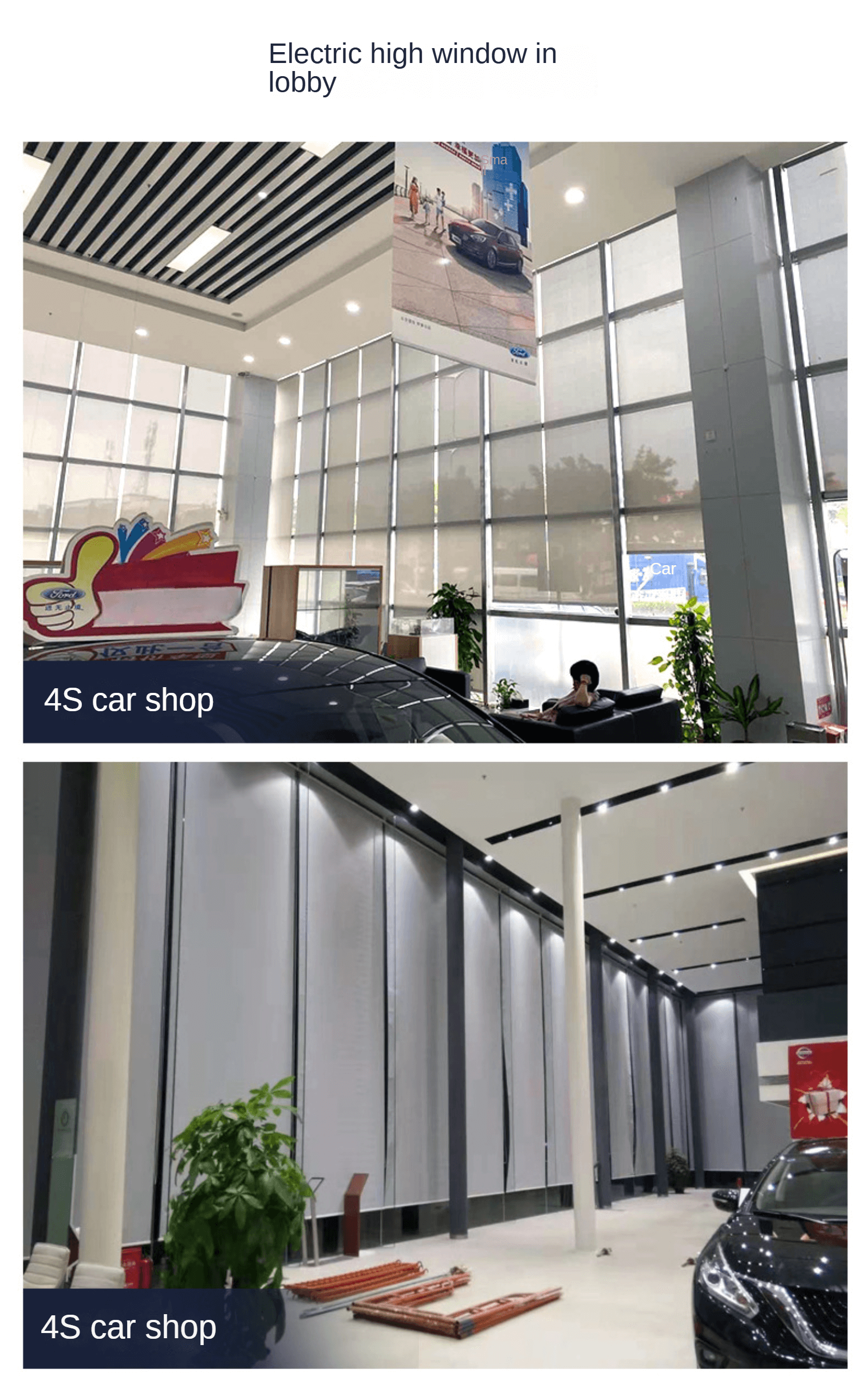 Motorized Windproof  Roller Blind Wind-Resistant Shades