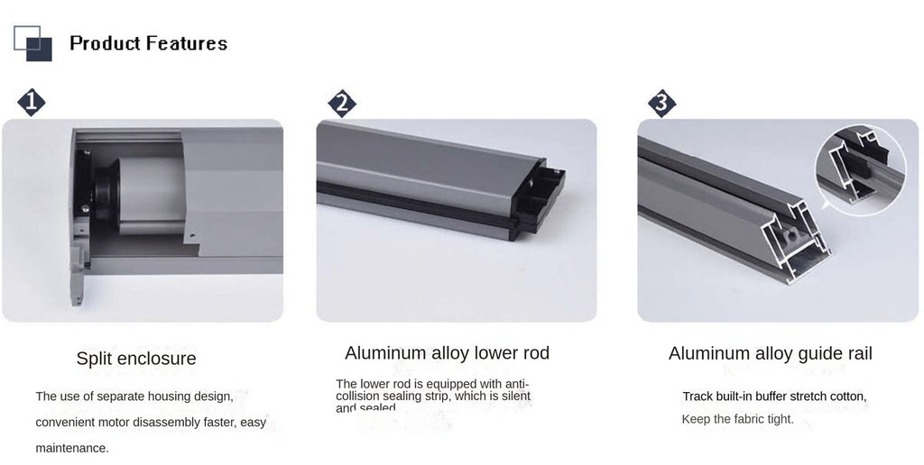 Motorized Windproof  Roller Blind Wind-Resistant Shades