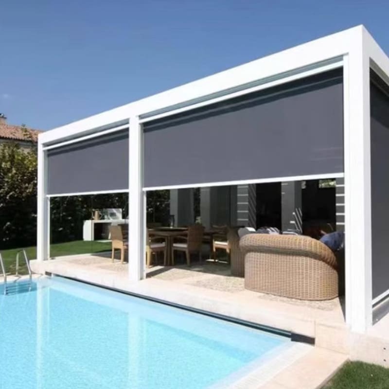 Motorized Windproof  Roller Blind Wind-Resistant Shades