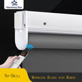 No Drill Motorized Blinds with Remote, Blackout Automatic Blinds with Solar Panel, Cordless Smart Electric Roller Shades for Windows