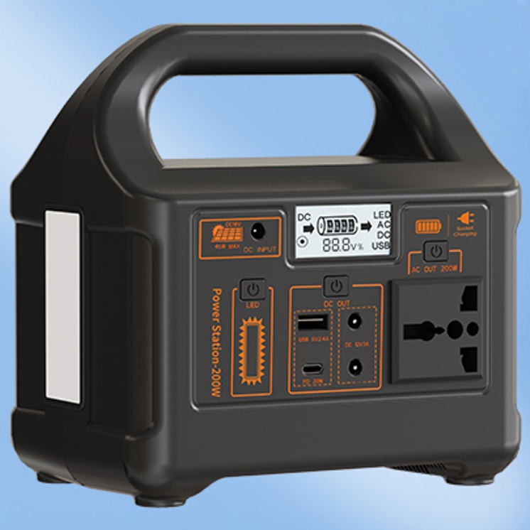 Harmony Star 153.6Wh Portable Power Station, 200W Rated Power, Camping Lithium Battery Solar Generator for Home Backup, Outdoor Emergency, RV, Van, Hunting