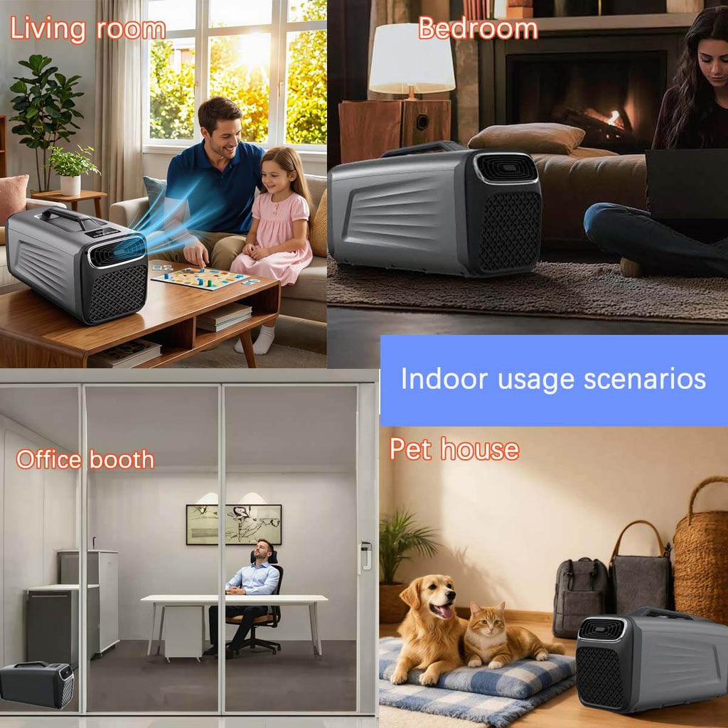 Harmony Star Portable Air Conditioner for Camping Outdoor and Indoor Use,  Fast Cooling Capacity for Tent AC，Quiet Air conditoning For Small Rooms